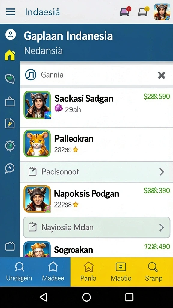 api5000 - Karakter-karakter unik yang dapat dimainkan.